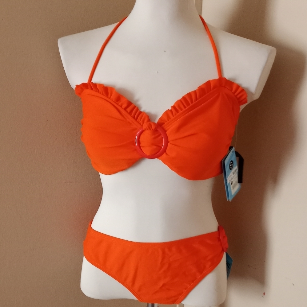 NWT Sielle orange bikini size 6